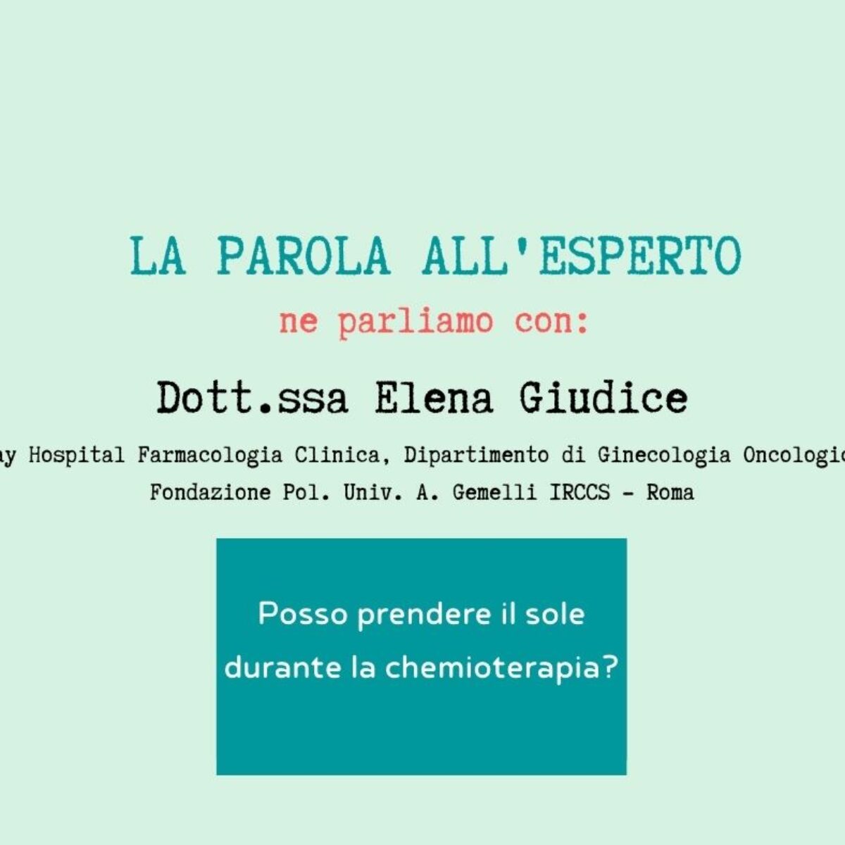 La parola all’esperto Giudice La parola all'esperto Giudice